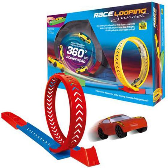 Imagem de Carro Com Lancador E Pista Race Looping Sunset 360