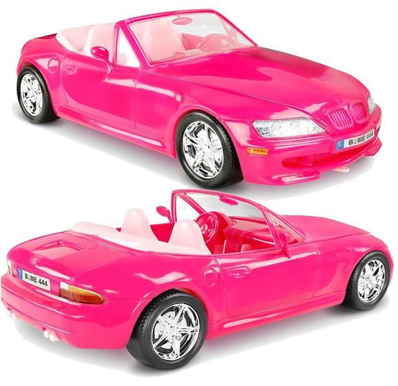 Imagem de Carro da Barbie Rosa conversivel BMW original c/ 2 un Kit