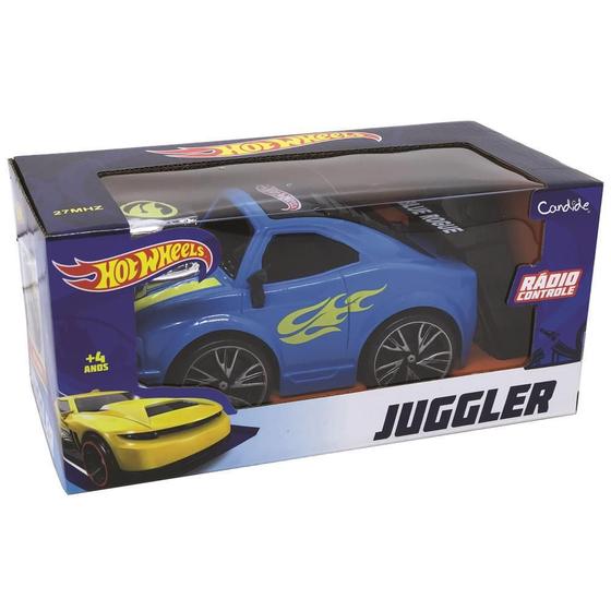 Imagem de Carro De Controle Remoto Candide Hot Wheels Juggler - Azul