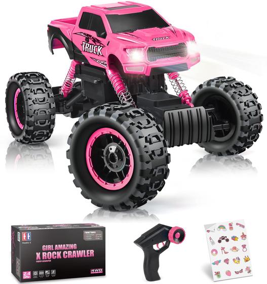 Imagem de Carro de controle remoto DOUBLE E 1/12 Scale Monster Trucks Pink