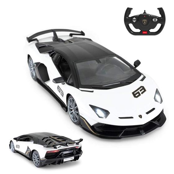 Imagem de Carro de Controle Remoto Lamborghini Aventador SVJ RASTAR 1:14 - 2,4 GHz - Branco