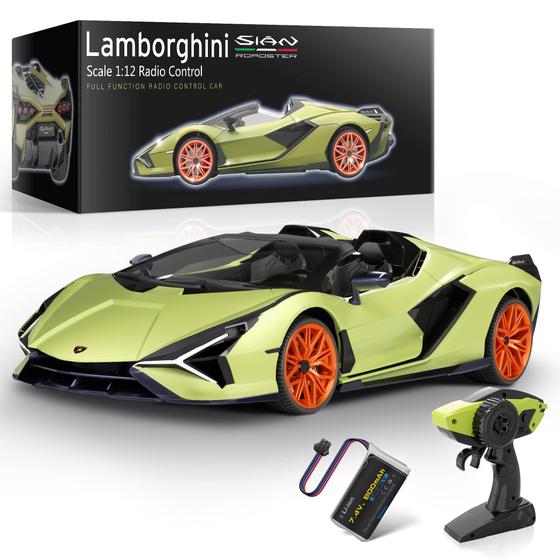 Carro De Controle Remoto MIEBELY Lamborghini Escala 1 12 Verde carro-de-controle-remoto-miebely-lamborghini-escala-1-12-verde
