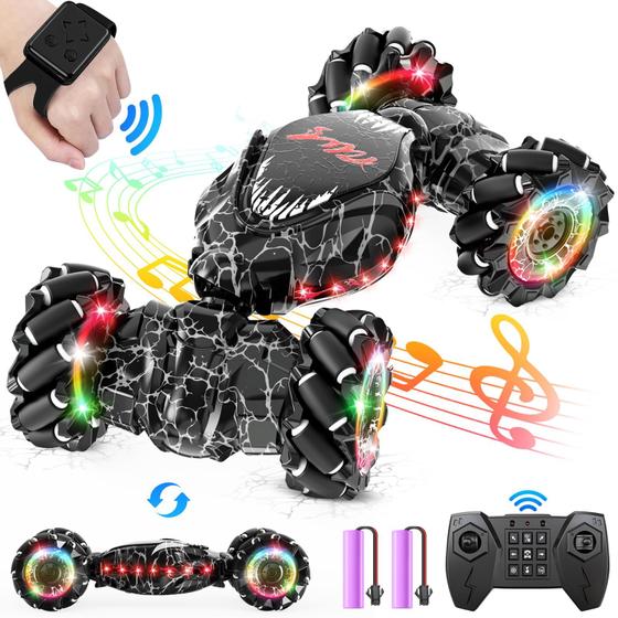 Imagem de Carro de Controle Remoto OSMILY 2.4GHz - LED, Sensor de Gestos e Stunts