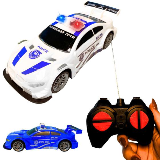 Imagem de Carro De Controle Remoto Policial Brinquedo Menino Infantil 