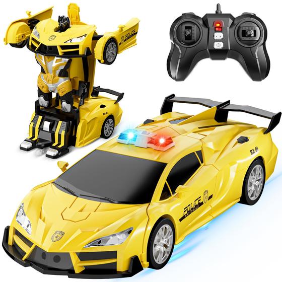 Imagem de Carro de Controle Remoto Toforo - Robô Transformável 1:18 Escala Polícia