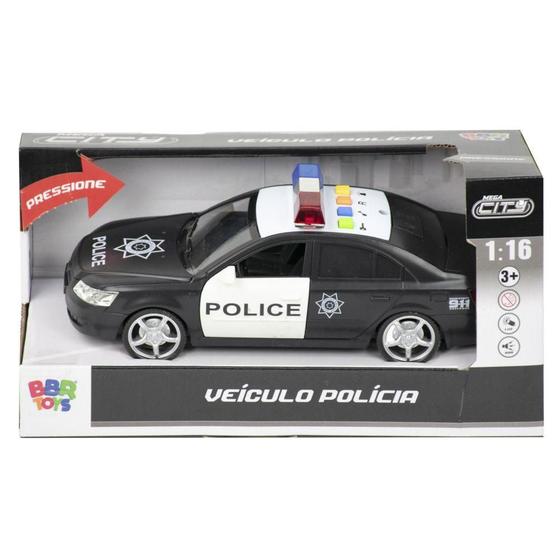 Imagem de Carro de polícia com luz e som - bbr toys r2931