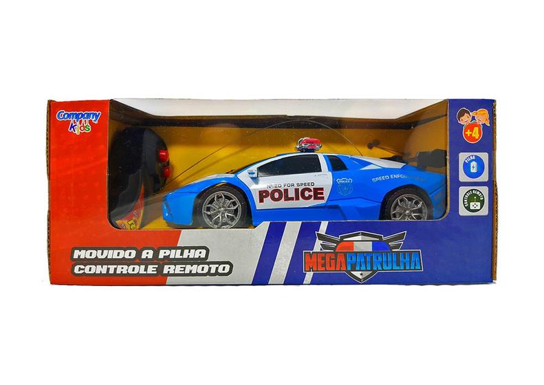 Imagem de Carro De Policia Controle Remoto Mega Patrulha 18 Cm