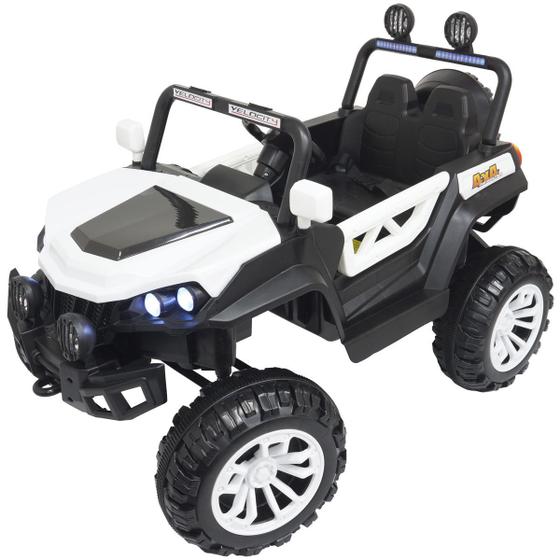 Imagem de Carro Elétrico 12V Infantil Utv Buggy Controle Som Bluetooth Usb Luzes Branco Brinqway BW-085BR