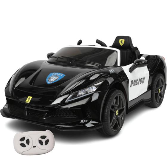 Imagem de Carro Eletrico Ferrari F8 Tributo Sport Policia com Controle 12V