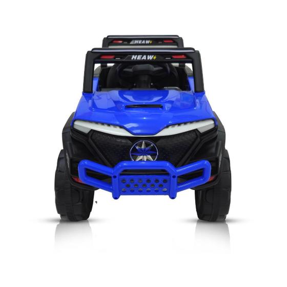 Imagem de Carro Elétrico Infantil 12V Azul Bateria Recarregável Bivolt