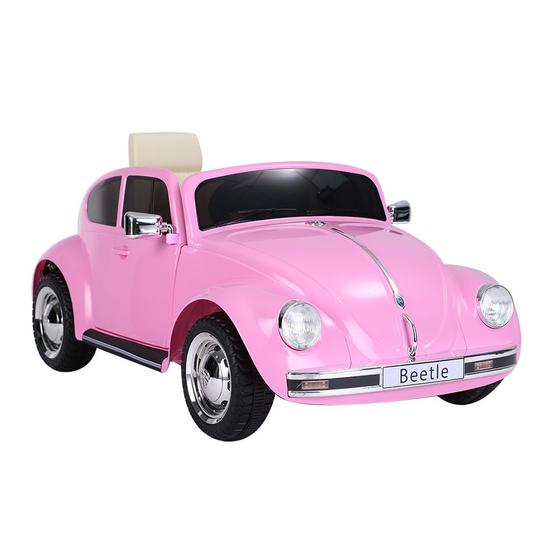 Imagem de Carro Elétrico Infantil Fusca Rosa Com Controle Remoto 12V