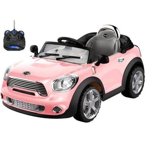 Imagem de Carro Elétrico Infantil Mini Cooper Conversível Rosa 6V - BelFix