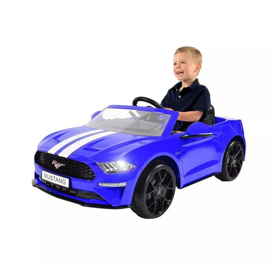 Imagem de Carro Elétrico Infantil - Mustang 12V - Azul - Bandeirante