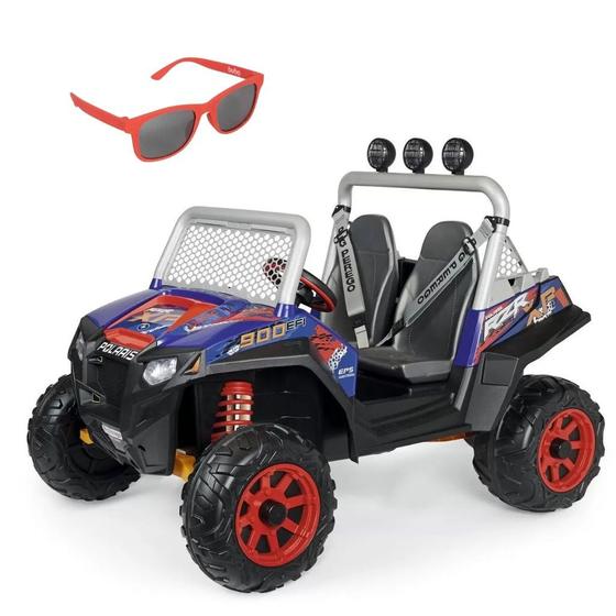 Imagem de Carro Elétrico Infantil Polaris Ranger com Óculos de Sol Red