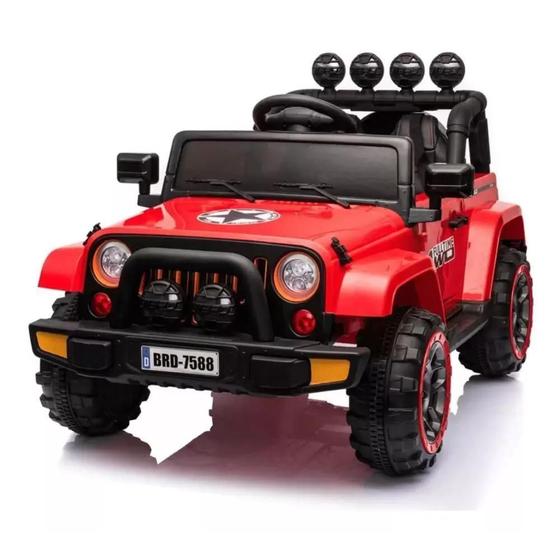 Imagem de Carro Eletrico Off Road Vermelho Com Controle Remoto 12V