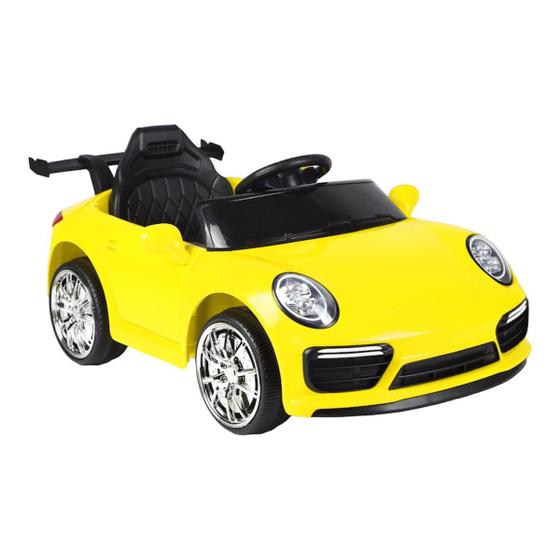 Imagem de Carro Elétrico Porsche 12v Amarelo Bluetooth USB Esportiva