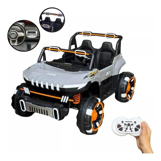 Imagem de Carro Elétrico Utv 12V Infantil Buggy Quadriciclo Controle Bluetooth Usb Brinqway Bw-277 Som Luzes