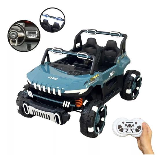 Imagem de Carro Elétrico Utv 12V Infantil Buggy Quadriciclo Controle Bluetooth Usb Brinqway Bw-277 Som Luzes