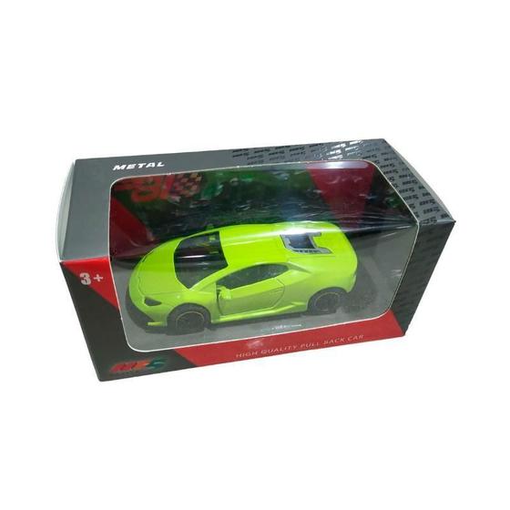 Imagem de Carro Esportivo Miniatura Lamborghini Huracan Verde Escala