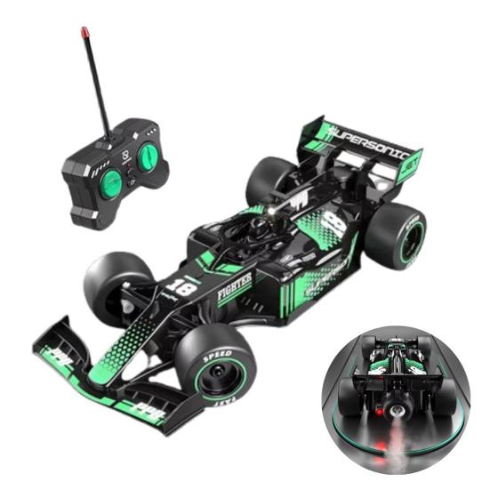 Imagem de Carro F1 Com Controle Remoto Recarregável Fumaça LED