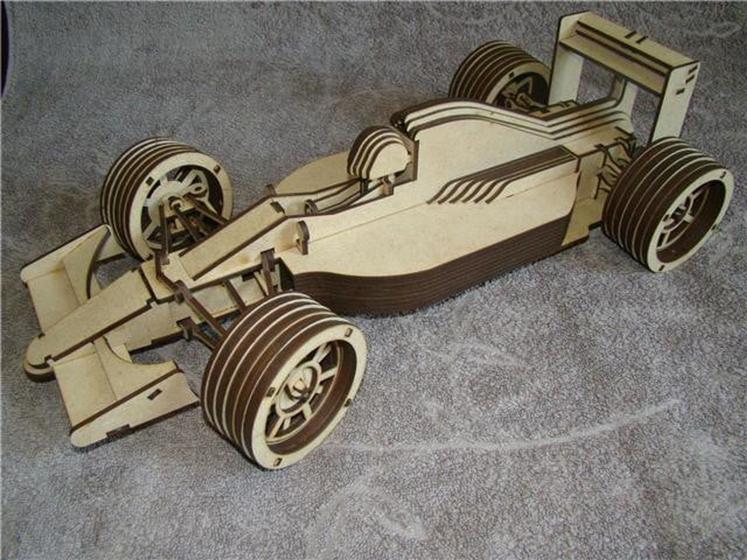 Imagem de Carro Formula 1 Miniatura 3d Corte à Laser em MDF - Neusa Artesanatos