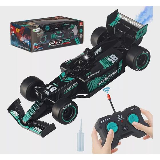 Imagem de Carro Formula1 Controle Remoto Recarregável Solta Fumaça(VR