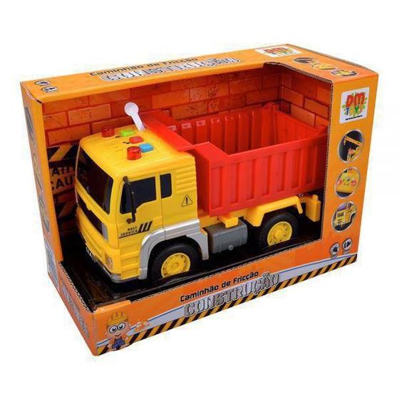 Carro Fricção Caminhão de Construção com Luz e Som DM Toys Menor preço em Carro Fricção Caminhão de Construção com Luz e Som DM Toys