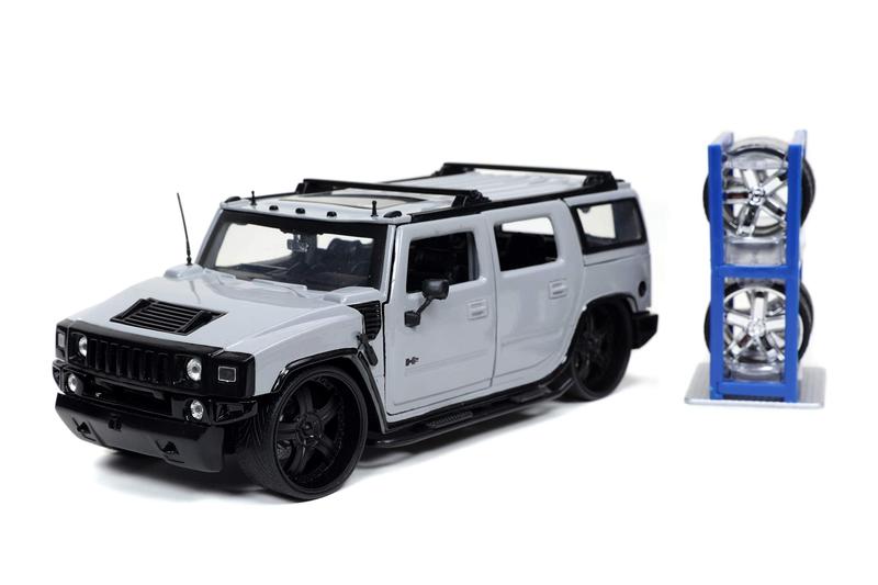 Imagem de Carro fundido sob pressão Jada Toys Just Trucks 1:24 2003 Hummer H2 Grey