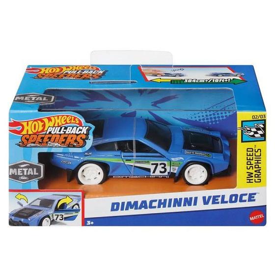 Imagem de Carro HOT Wheels Pullback Mattel HPR70 Dimachinni Veloce