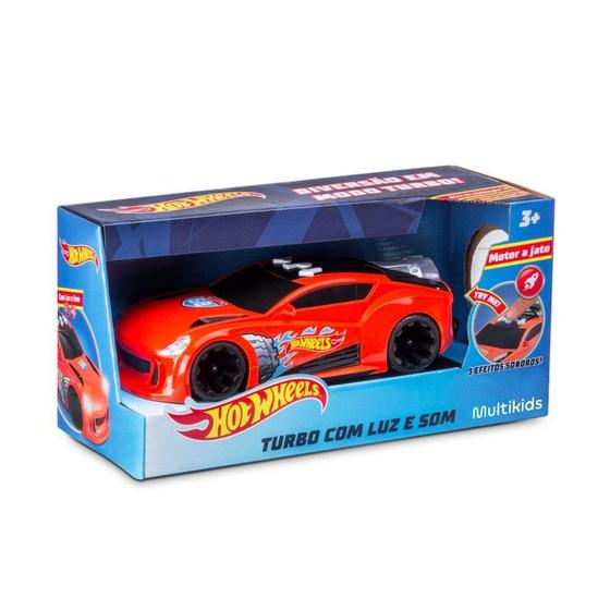 Imagem de Carro Hot Wheels Turbo com Luz e Som Laranja Multikids - BR1431