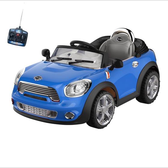 Imagem de Carro Infantil Eletrico Conversivel 6V Com Controle Remoto Azul