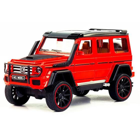 Imagem de Carro Miniatura Tipo Classe G Escala 1:22 Luz Som Fricção Abre Portas Vermelho HCL-901 - Dorémi