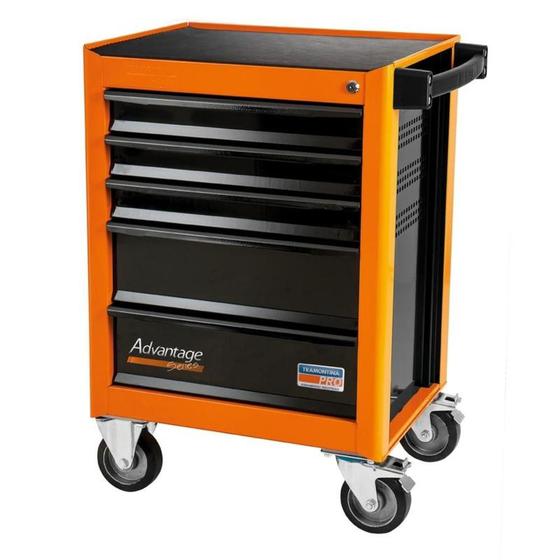 Imagem de Carro para ferramentas com 5 gavetas laranja - Tramontina PRO