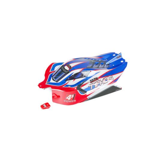 Imagem de Carro RC ARRMA TYPHON TLR Tuned Finished Body vermelho/azul