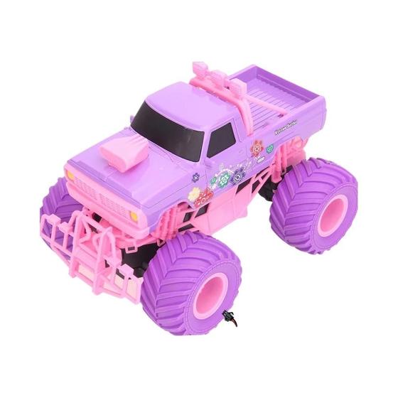 Imagem de Carro RC Elétrico Off-Road de Alta Velocidade - 24G, Rosa, Rodas Grandes