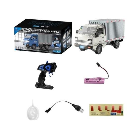 Carretilla Elevadora RC A Escala 1:64 Con Control 2.4G – Incluye Horquillas, Palé Y Gancho De Carga, Batería Recargable USB, Para Coleccionistas Y Aficionados (+16 Años)