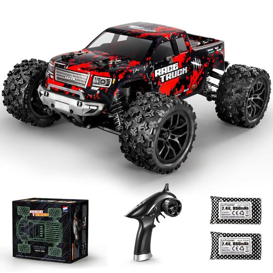 Imagem de Carro RC HAIBOXING 1:18 Scale All Terrain 36KM/H de alta velocidade vermelho