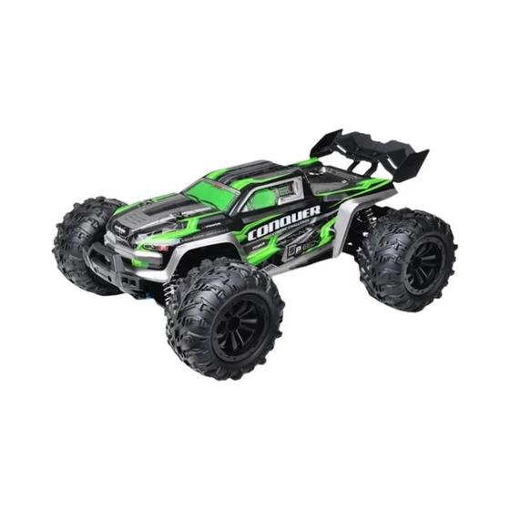 Carro RC Monster Truck 4WD de Alta Velocidade (70km/h) 1:16 com Controle  Remoto e LED
