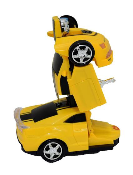 Imagem de Carro Robô Transformers carrinho infantil Camaro amarelo