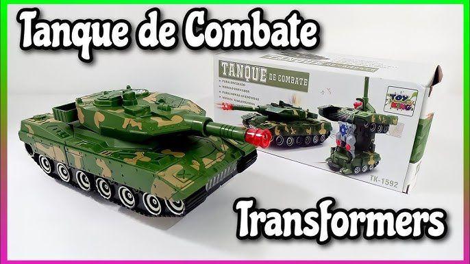 Imagem de Carro Transformers Robô Tanque De Guerra Guerra vira robô Som e Luz Bate e Volta