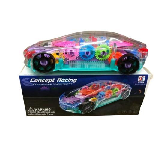 Imagem de Carro Transparente  Com Engrenagem Luz E Som 1/18 - Net Toy