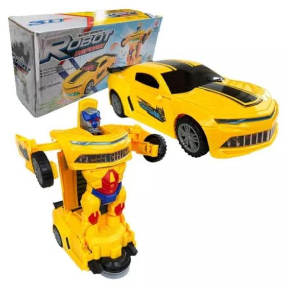 Imagem de Carro Vira Robo Transformers A Pilha Automático Carrinho