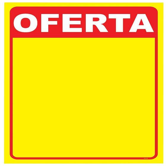 Imagem de Cart Amarelo Oferta 64X46Cm Supermercado Comércio 100 Un