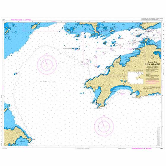 Imagem de Carta Náutica 1631 Baía da Ilha Grande Ilha - Parte Central