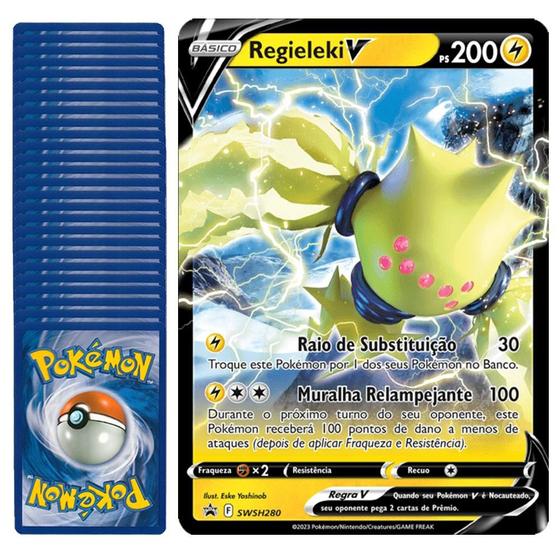 Imagem de Carta Pokémon Jumbo Regieleki V Grande Promo Original Copag