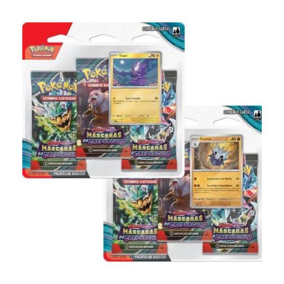 Imagem de Carta Pokemon Kit 2 Blister Triplo - Mascaras do Crepusculo