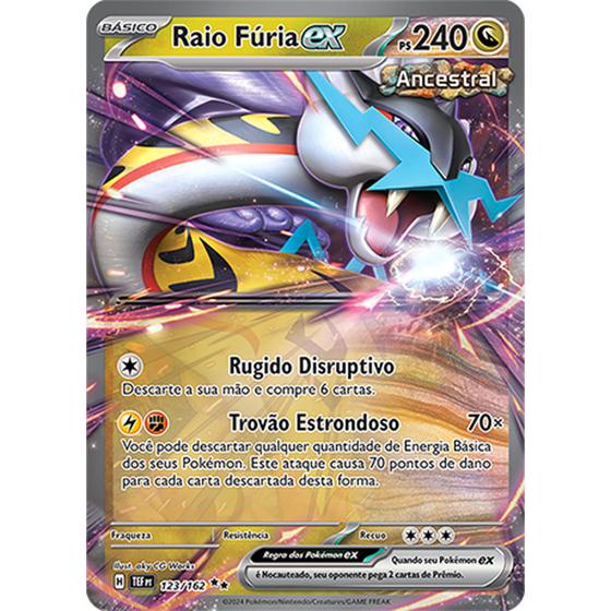 Imagem de Carta Pokémon - Raio Fúria Ex 123/162 - Forças Temporais - Copag