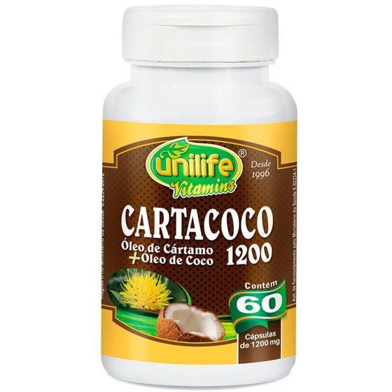 Imagem de Cartacoco Óleo de Cartamo e Coco 60 cápsulas Unilife