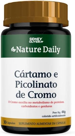 Imagem de Cartamo e picolinato de cromo nature daily 30 capsulas sidney oliveira