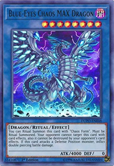 Imagem de Cartão colecionável Yu-Gi-Oh! Blue Eyes Chaos MAX Dragon 1ª edição